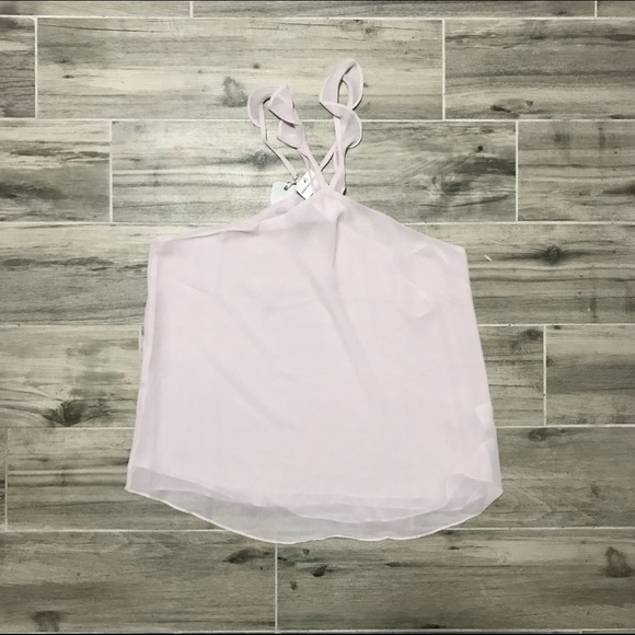 Naked Zebra Pink Ruffled Halter Neck Tank Top - Picture 3 of 6